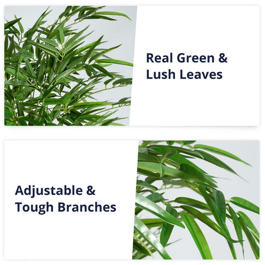 Bamboo Silk Tree, 60-Inch Artificial Bamboo Tree, Realistic Faux Bamboo Tree in Nursery Pot Fake Decorative Trees for Home, Office, Indoor & Outdoor Decor