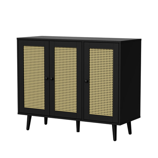 Cozy Castle Rattan Buffet Cabinet with Storage