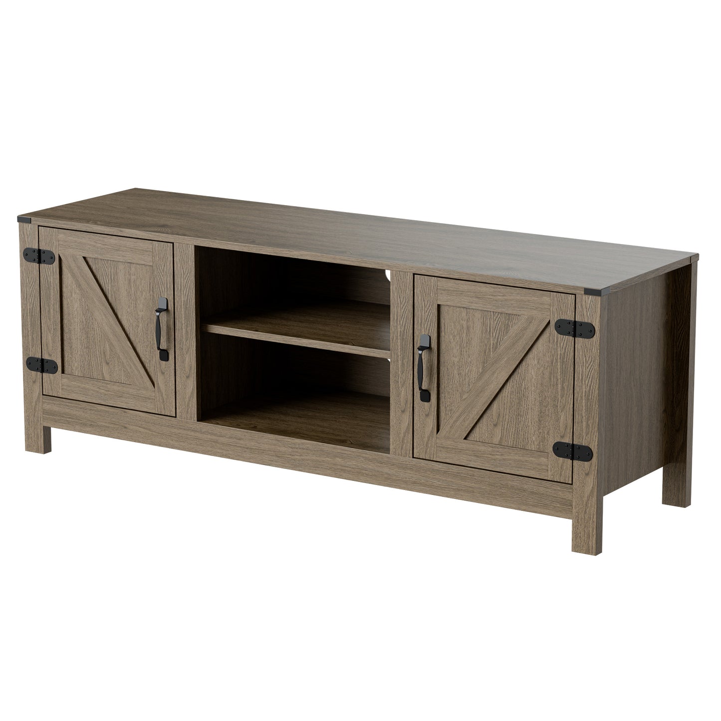 Cozy Castle Farmhouse Modern TV Stand for 55/60 inch TV