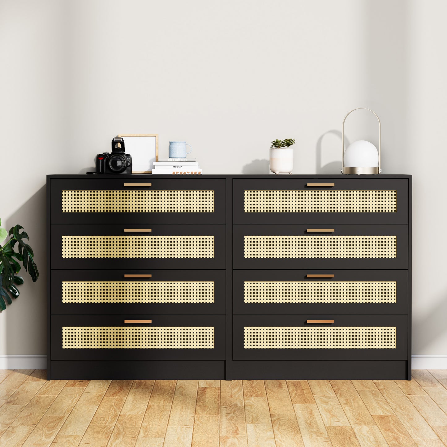 Cozy Castle Rattan 4 Drawer Dresser for Bedroom