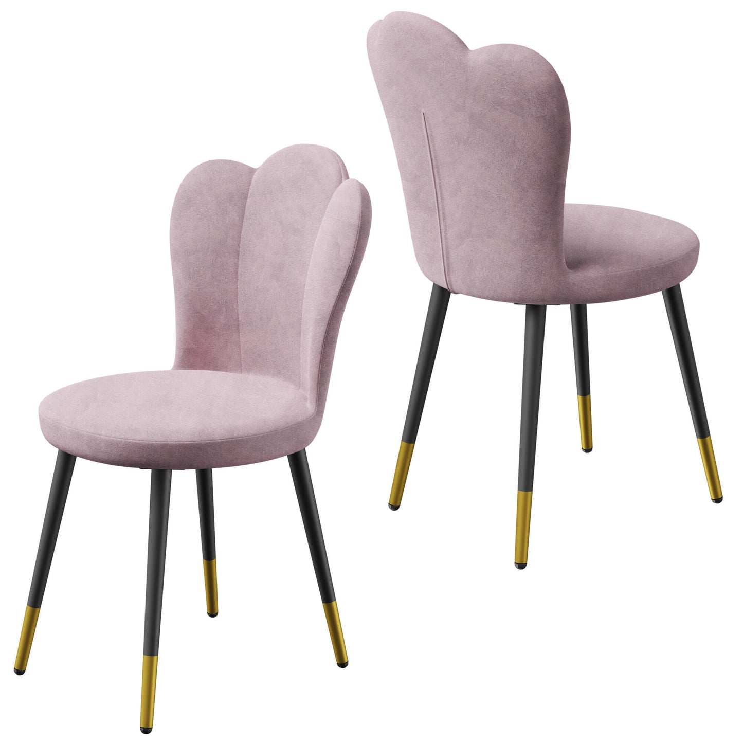 Kitchen & Dining Room Chairs, Upholstered Dining Chairs, Velvet Kitchen Chairs Set of 2, Dusty Pink