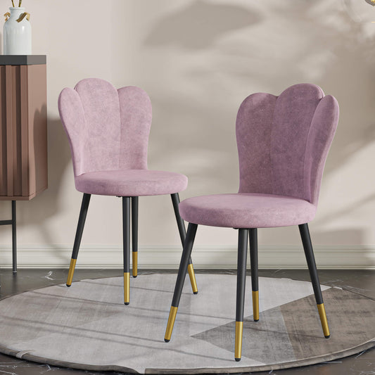 Kitchen & Dining Room Chairs, Upholstered Dining Chairs, Velvet Kitchen Chairs Set of 2, Dusty Pink