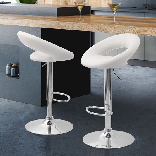 Cozy Castle Bar Stools Set of 2, Faux Leather Counter Height Bar Stools with Back and Armrest, Swivel Adjustable Barstools, Bar Chairs Stools(Grey)