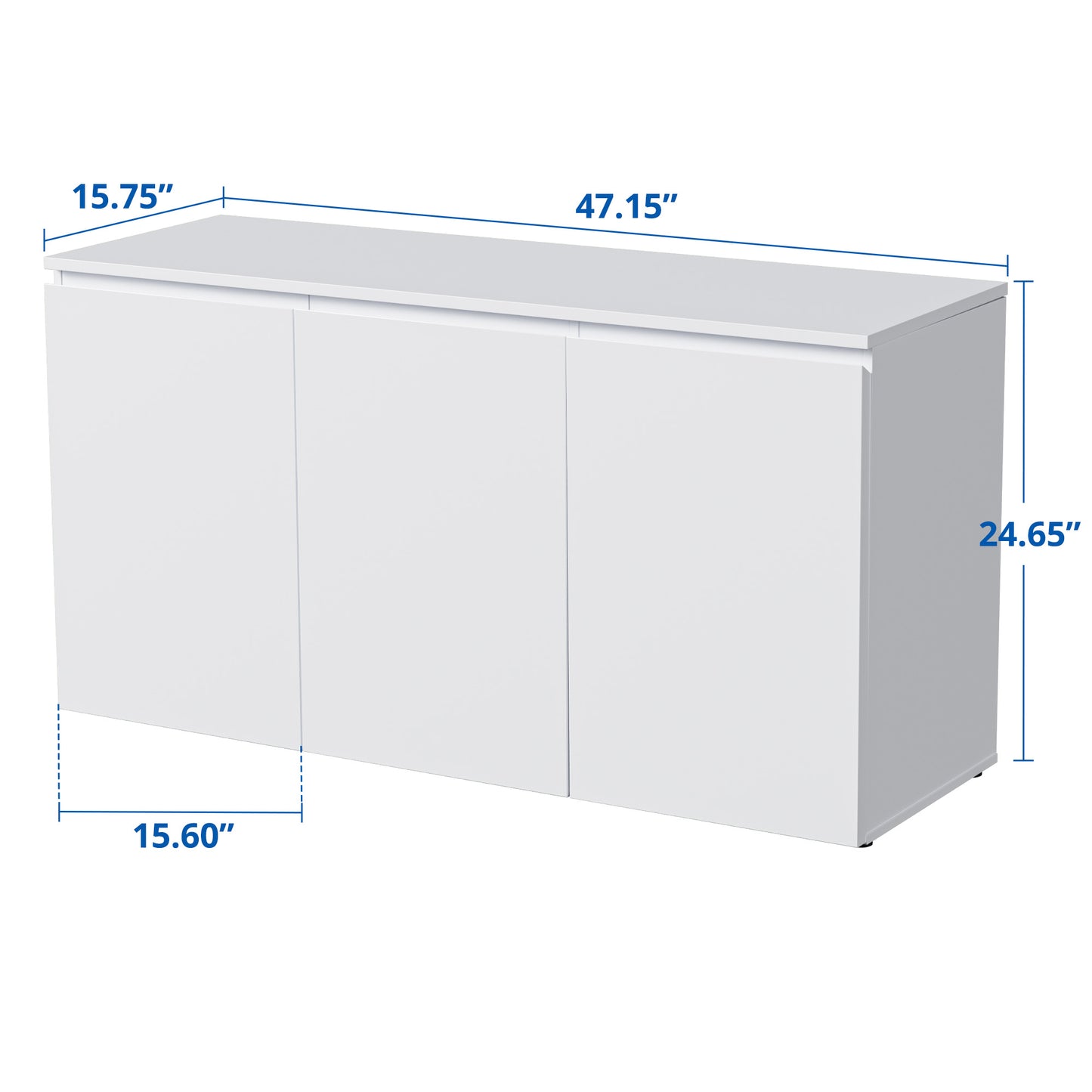 Buffet Cabinet with Storage, Kitchen Buffet Sideboard with 3 Doors and Adjustable Shelf, Coffee Bar Cabinet for Living Room, Kitchen, 47.15" L x 24.65" H x 15.75" W